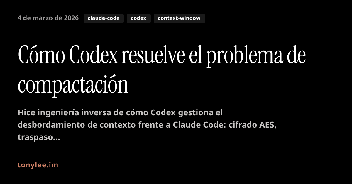Cómo Codex resuelve el problema de compactación